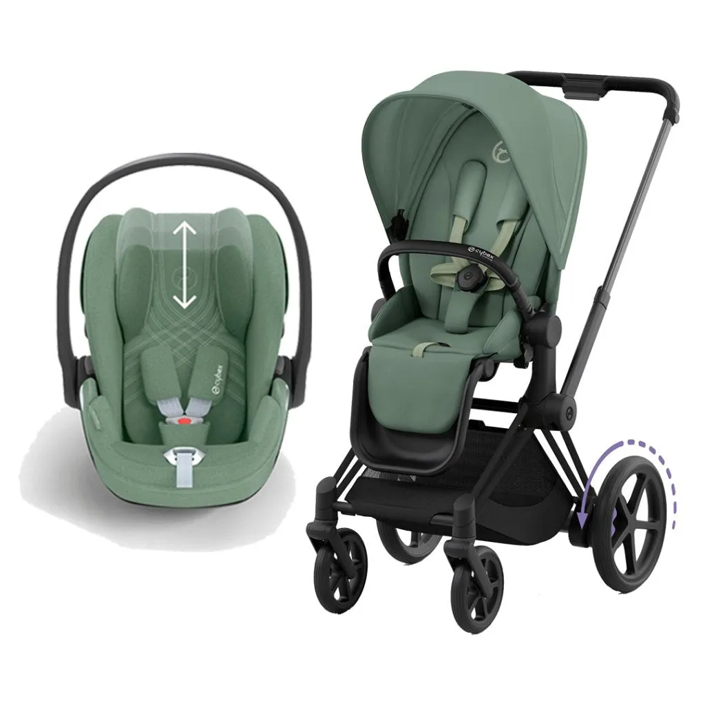 CYBEX e-Priam Travel System - Leaf Green