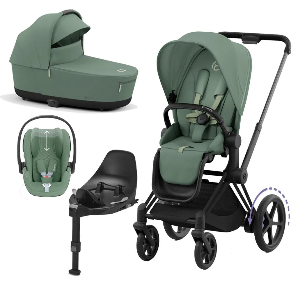 CYBEX e-Priam Travel System - Leaf Green