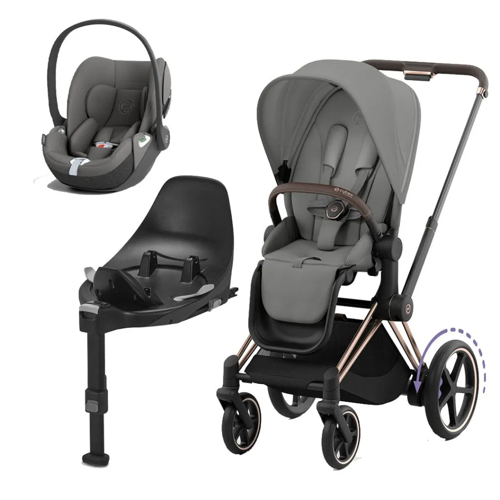 CYBEX e-Priam Travel System - Mirage Grey