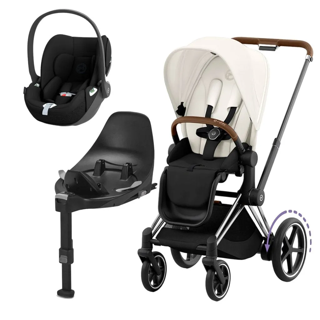 CYBEX e-Priam Travel System - Off White