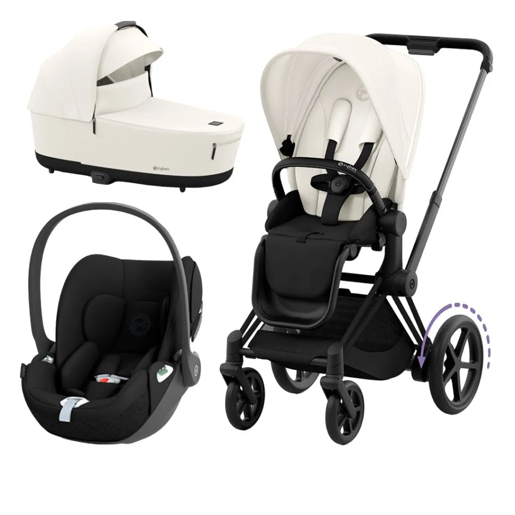 CYBEX e-Priam Travel System - Off White