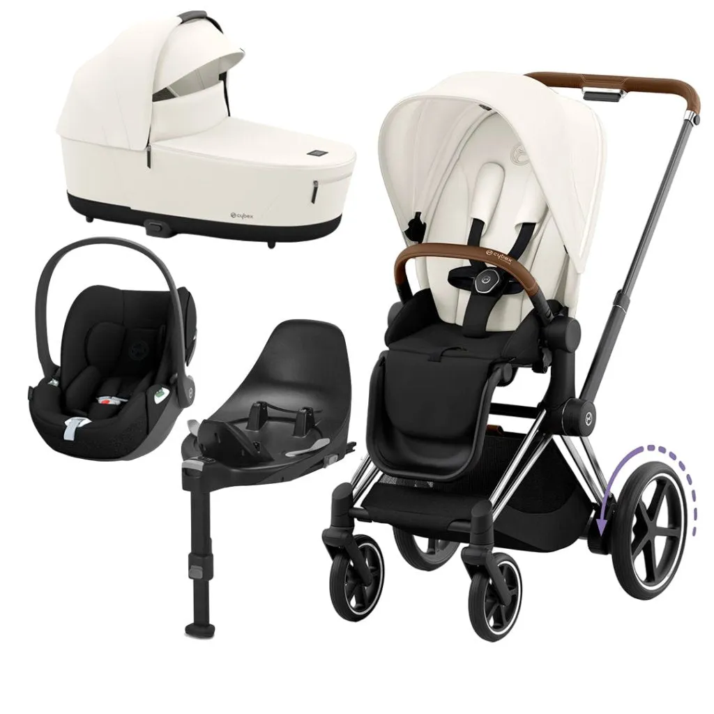 CYBEX e-Priam Travel System - Off White