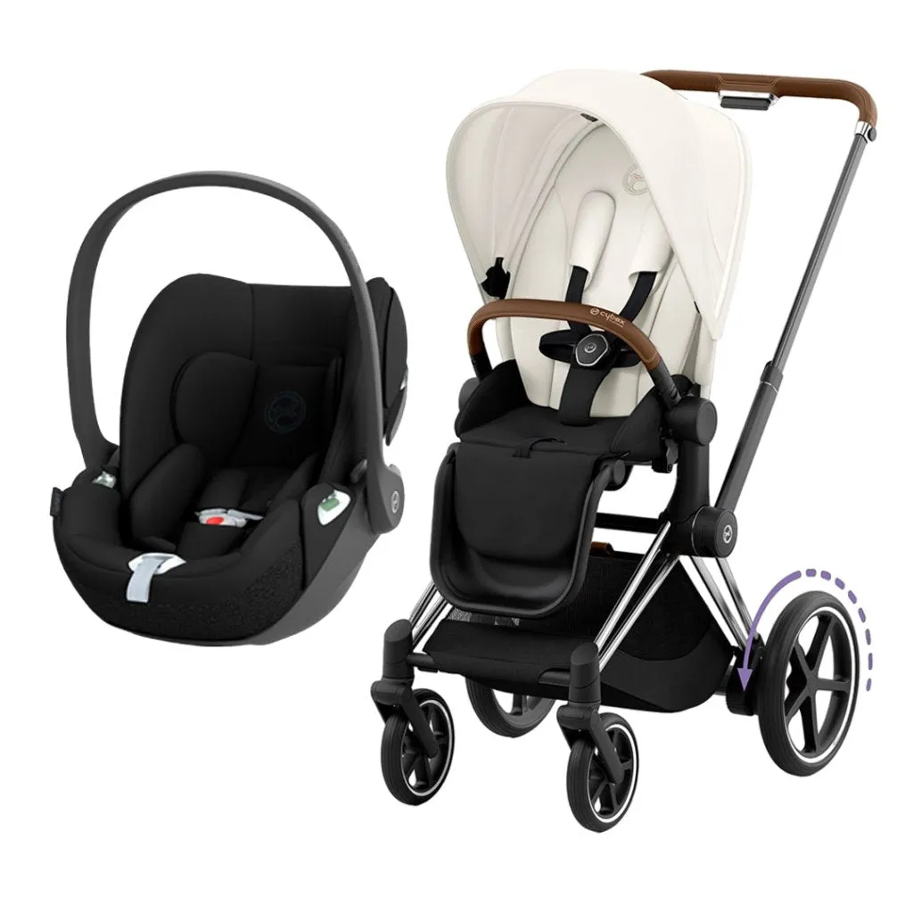 CYBEX e-Priam Travel System - Off White