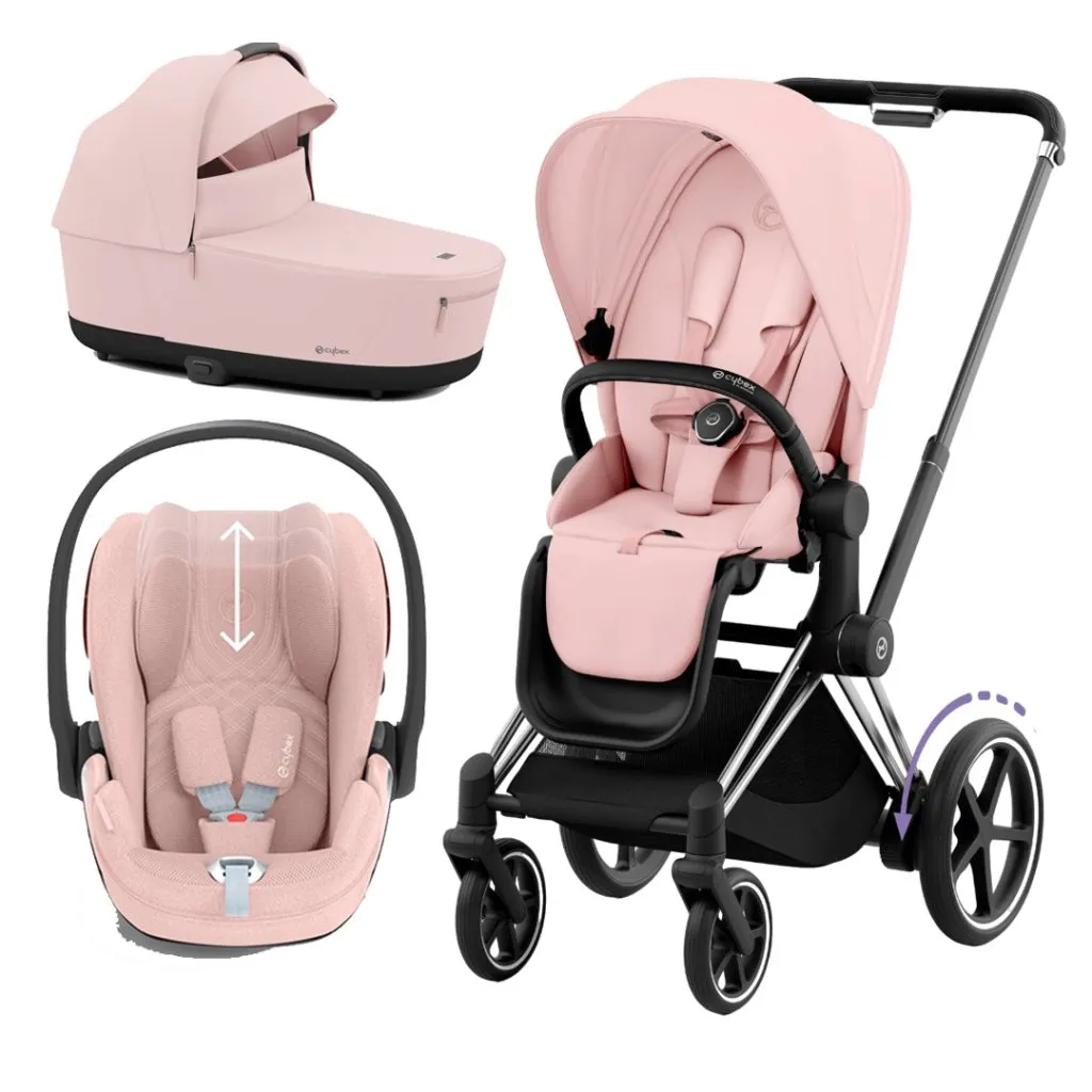 CYBEX e-Priam Travel System - Peach Pink