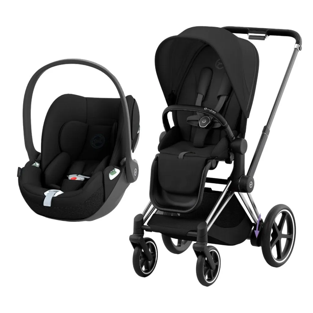 CYBEX e-Priam Travel System - Sepia Black