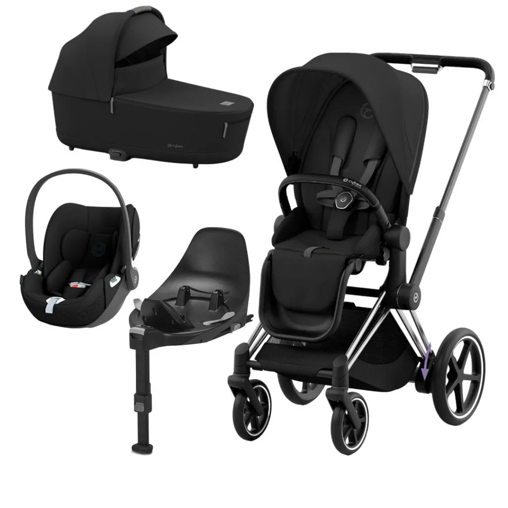CYBEX e-Priam Travel System - Sepia Black