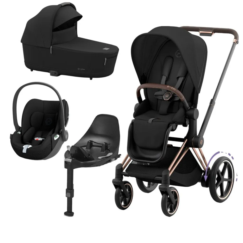 CYBEX e-Priam Travel System - Sepia Black