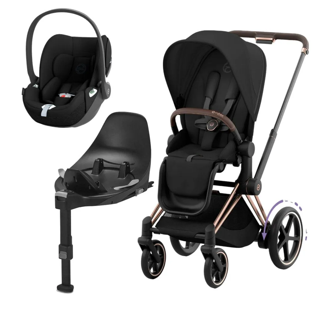 CYBEX e-Priam Travel System - Sepia Black