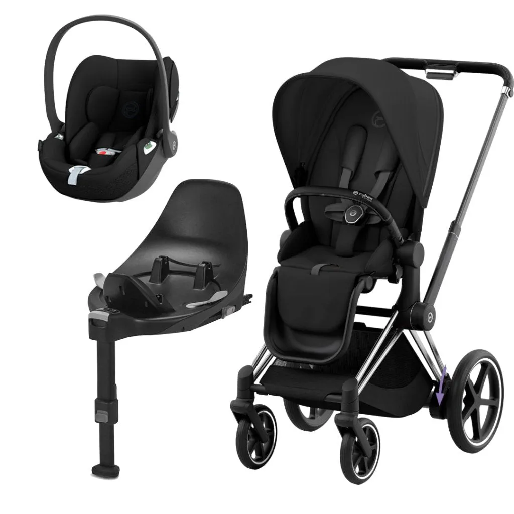 CYBEX e-Priam Travel System - Sepia Black