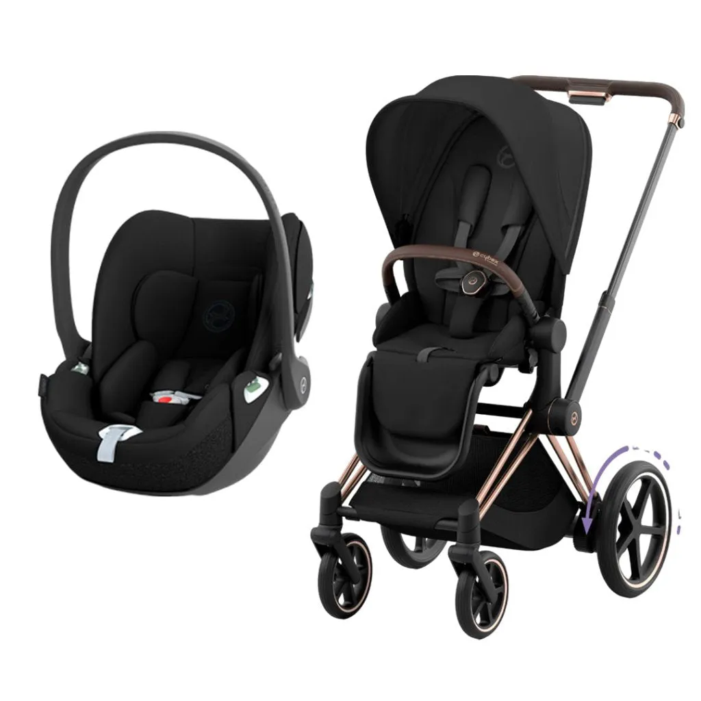 CYBEX e-Priam Travel System - Sepia Black