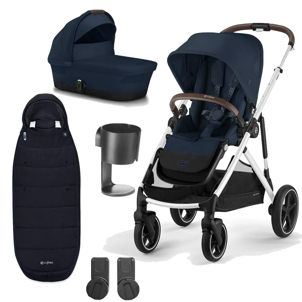 CYBEX Gazelle S Essential Bundle with Gold Footmuff - Ocean Blue