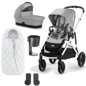 CYBEX Gazelle S Essential Bundle with Snogga Footmuff - Lava Grey