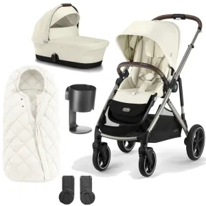 CYBEX Gazelle S Essential Bundle with Snogga Footmuff - Seashell Beige