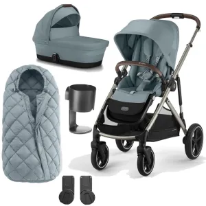 CYBEX Gazelle S Essential Bundle with Snogga Footmuff - Sky Blue