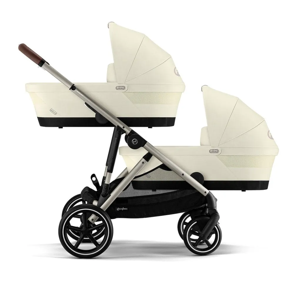 CYBEX Gazelle S Travel System Luxury Bundle With Snogga and CLOUD T - Seashell Beige