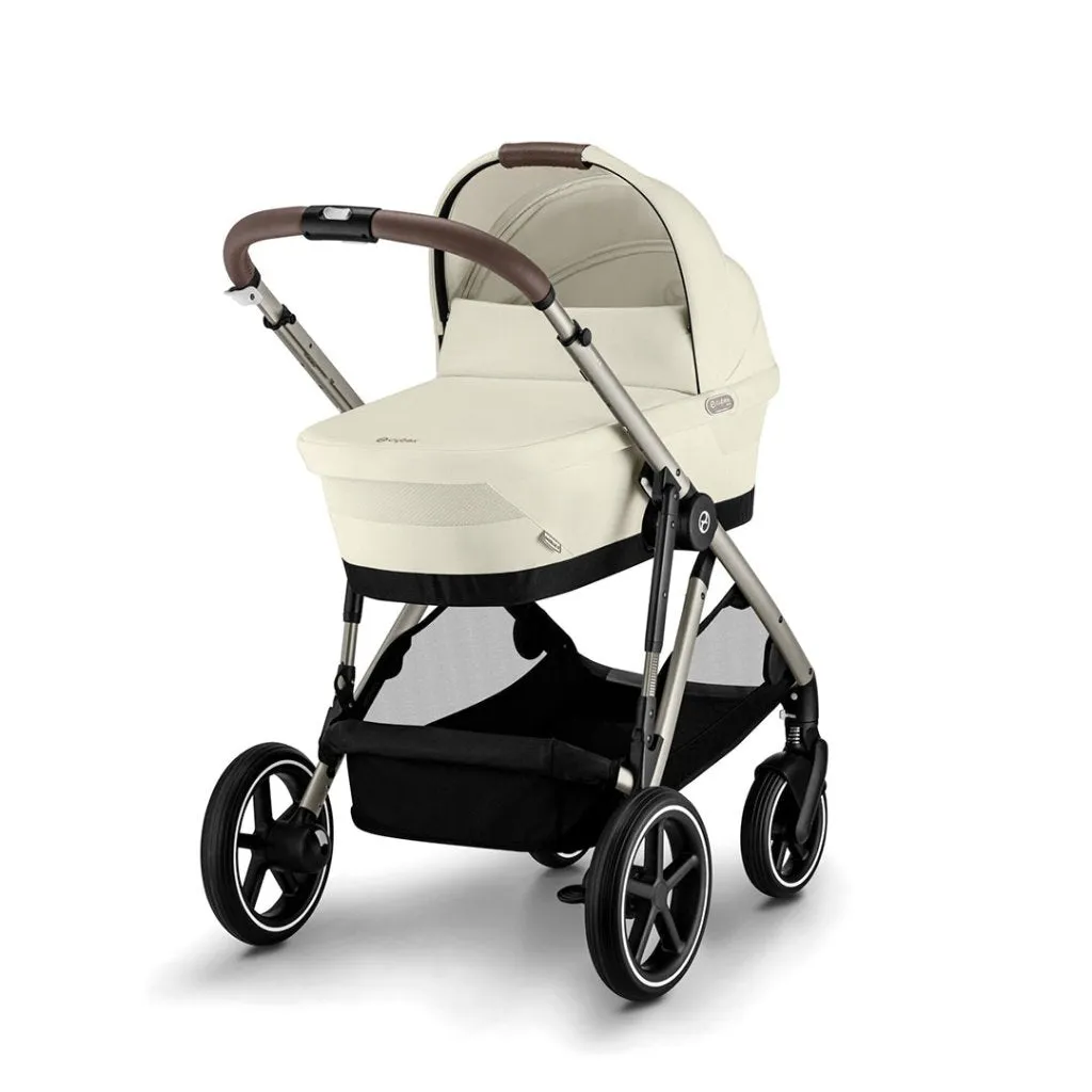 CYBEX Gazelle S Travel System Luxury Bundle With Snogga and CLOUD T - Seashell Beige