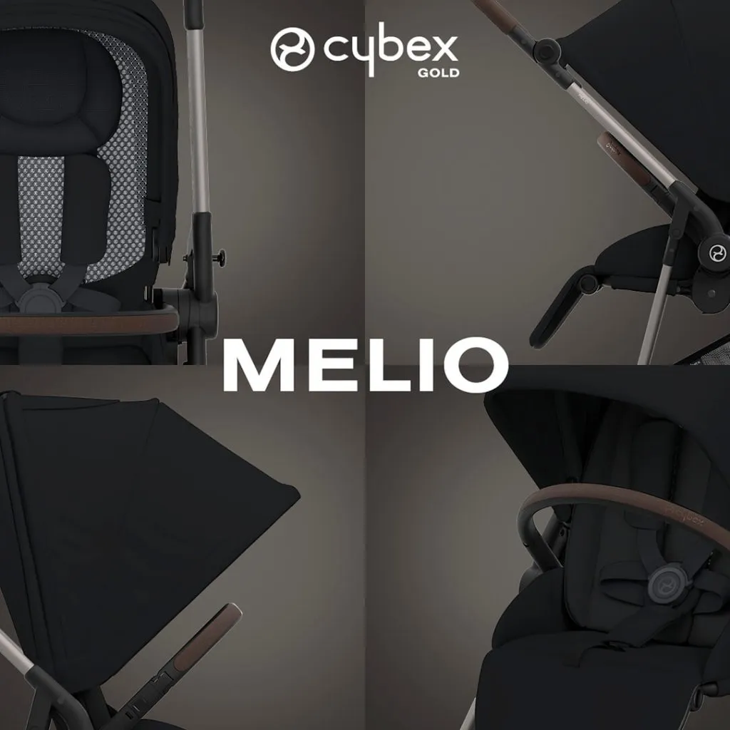 CYBEX Melio Pushchair - Magic Black (2024 New Generation)