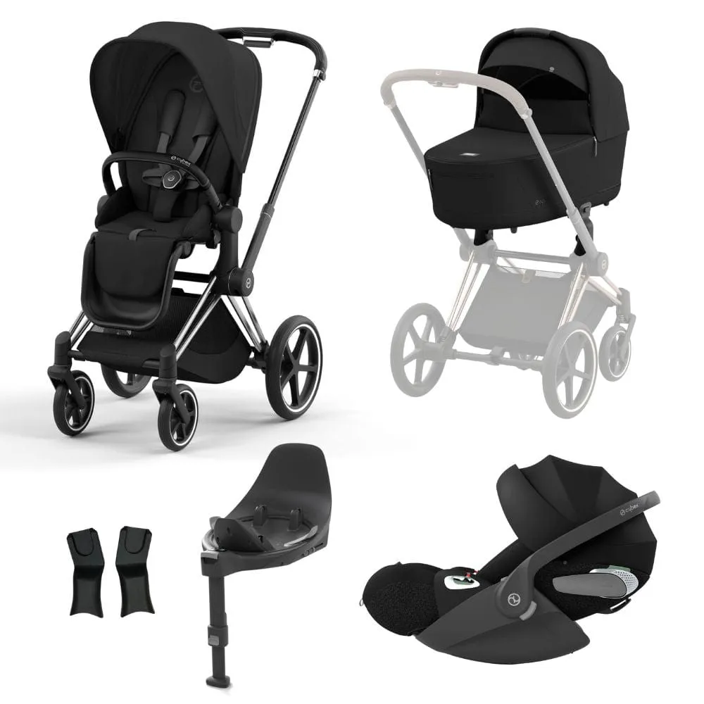 Cybex Priam Chome │ Black Bundle