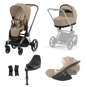 Cybex Priam Chrome │ Brown Bundle