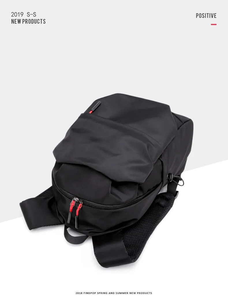 Cyflymder Multifunction Waterproof Backpack Men Luxury Student School Bags Notebook Backpacks Casual Pleated 15.6 Inch Laptop Bag For Men