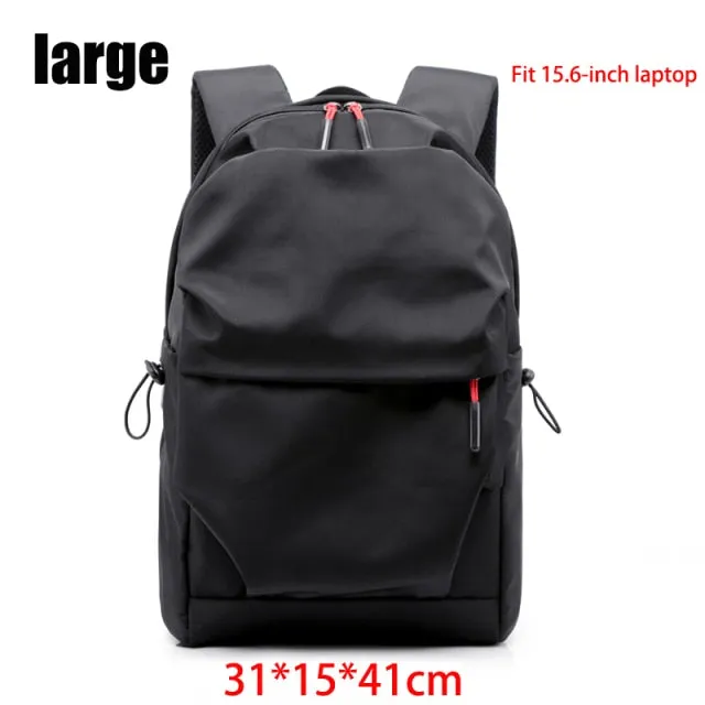 Cyflymder Multifunction Waterproof Backpack Men Luxury Student School Bags Notebook Backpacks Casual Pleated 15.6 Inch Laptop Bag For Men