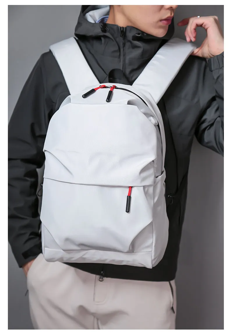 Cyflymder Multifunction Waterproof Backpack Men Luxury Student School Bags Notebook Backpacks Casual Pleated 15.6 Inch Laptop Bag For Men