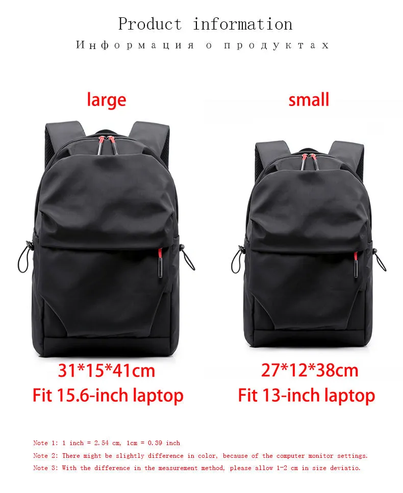 Cyflymder Multifunction Waterproof Backpack Men Luxury Student School Bags Notebook Backpacks Casual Pleated 15.6 Inch Laptop Bag For Men