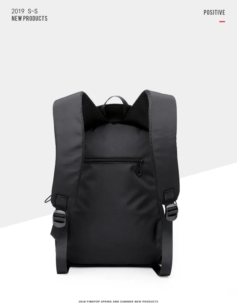 Cyflymder Multifunction Waterproof Backpack Men Luxury Student School Bags Notebook Backpacks Casual Pleated 15.6 Inch Laptop Bag For Men