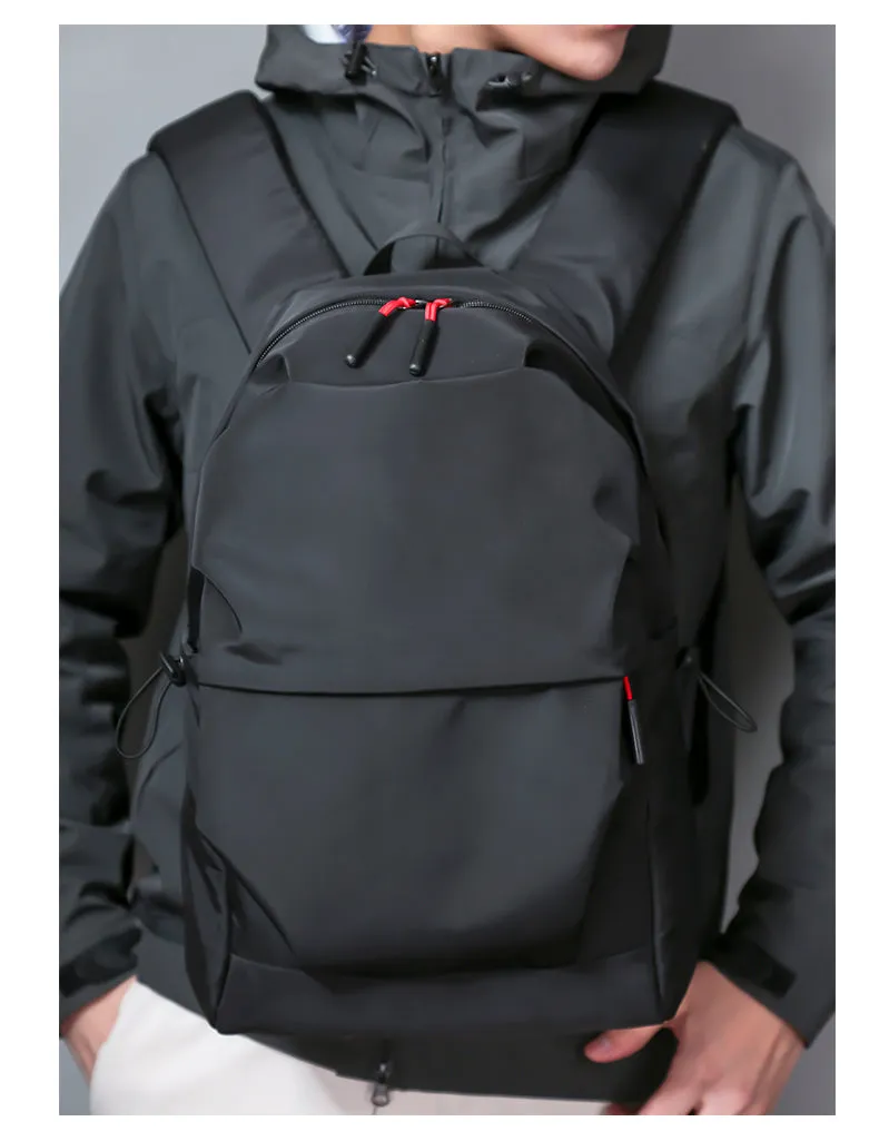 Cyflymder Multifunction Waterproof Backpack Men Luxury Student School Bags Notebook Backpacks Casual Pleated 15.6 Inch Laptop Bag For Men