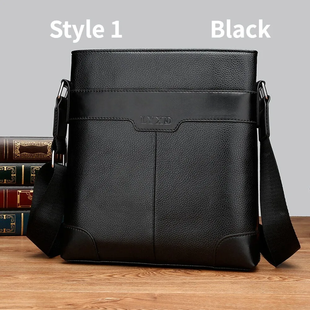 Cyflymder New Design Laptop Bags for Men Luxury Soft Leather Business Tote Retro Briefcase Shoulder Messenger Bag Laptop Bags 14 Inch
