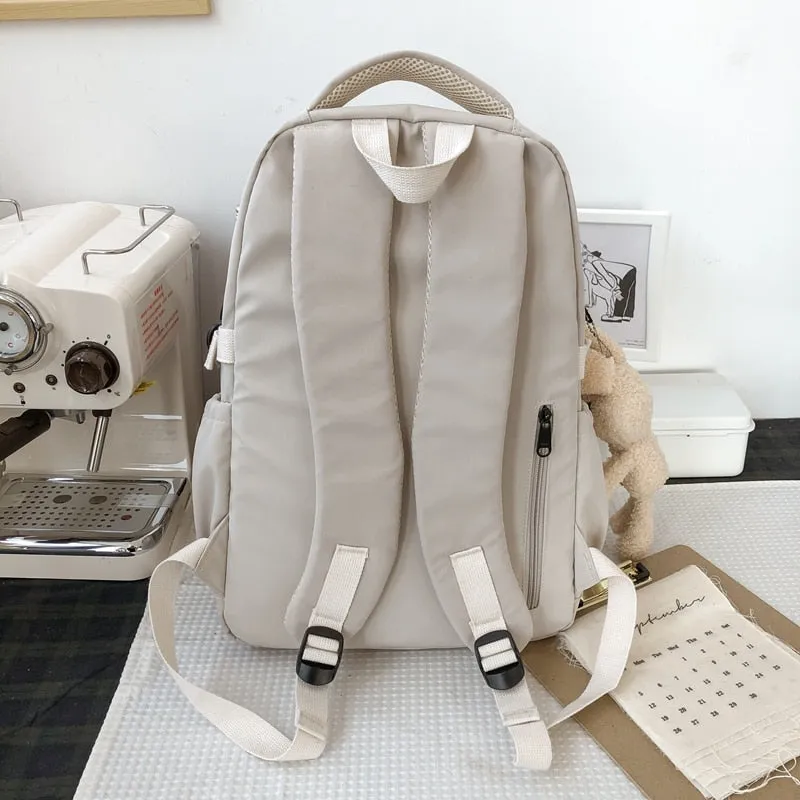 Cyflymder New Waterproof Nylon Women Backpack Korean Japanese Fashion Female Students Schoolbag Multilayer Simple Sense Travel bag