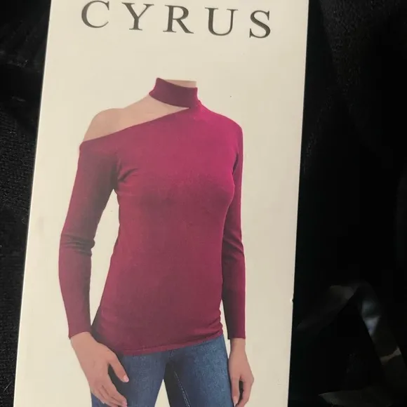 Cyrus Cutout on Shoulder Sweater Knitted Top Long Sleeve Women’s Large Black New