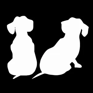 Dachshund puppies decal