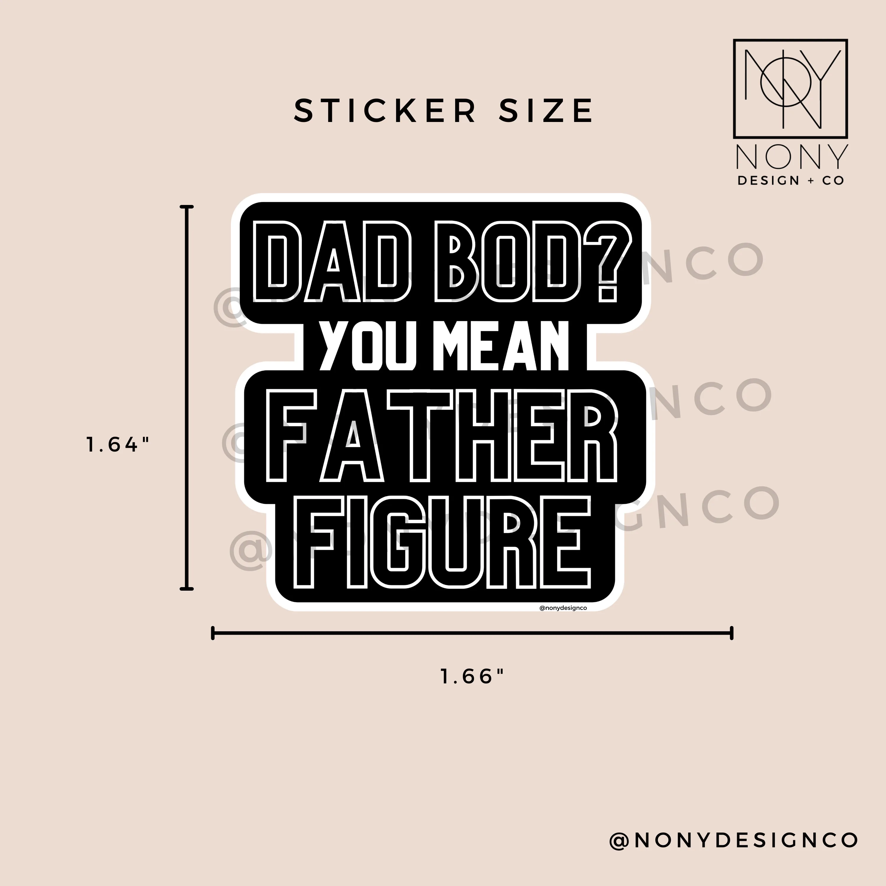 Dad Bod? More Like Father Figure Die Cut Sticker