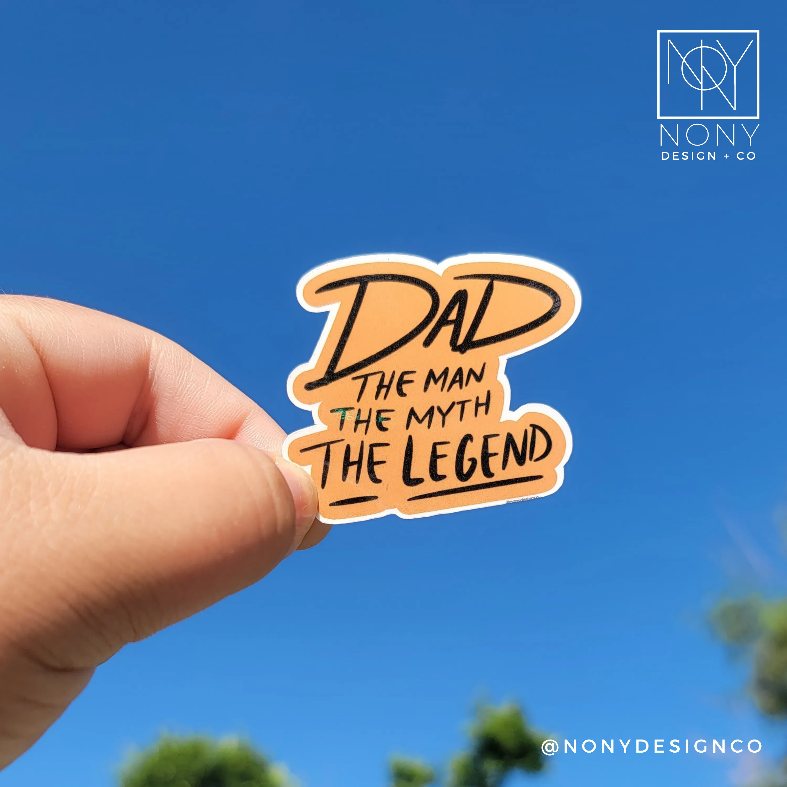 DAD: The Man, The Myth, The Legend Die Cut Sticker