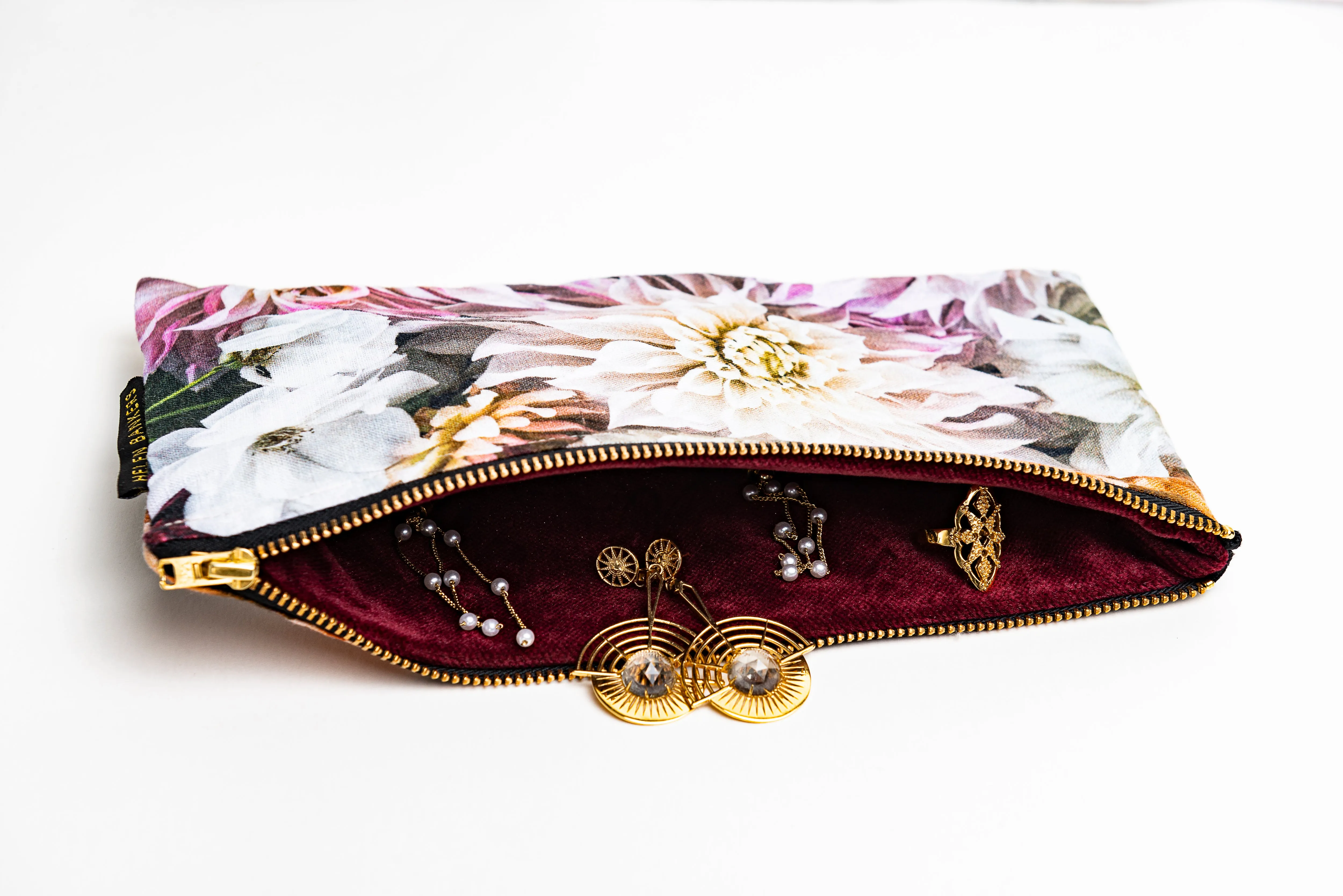 Dahlia Dream Velvet Clutch
