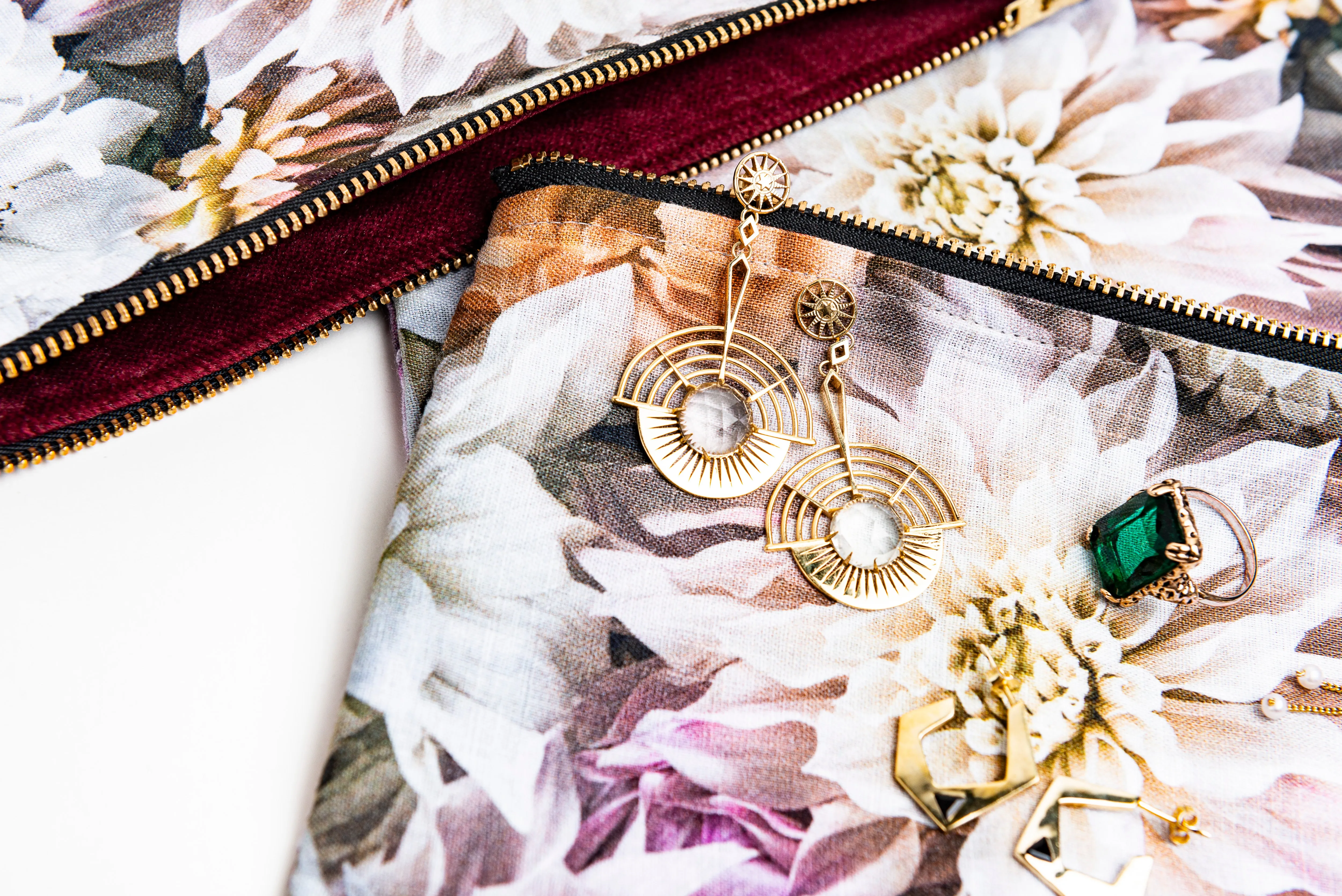 Dahlia Dream Velvet Clutch
