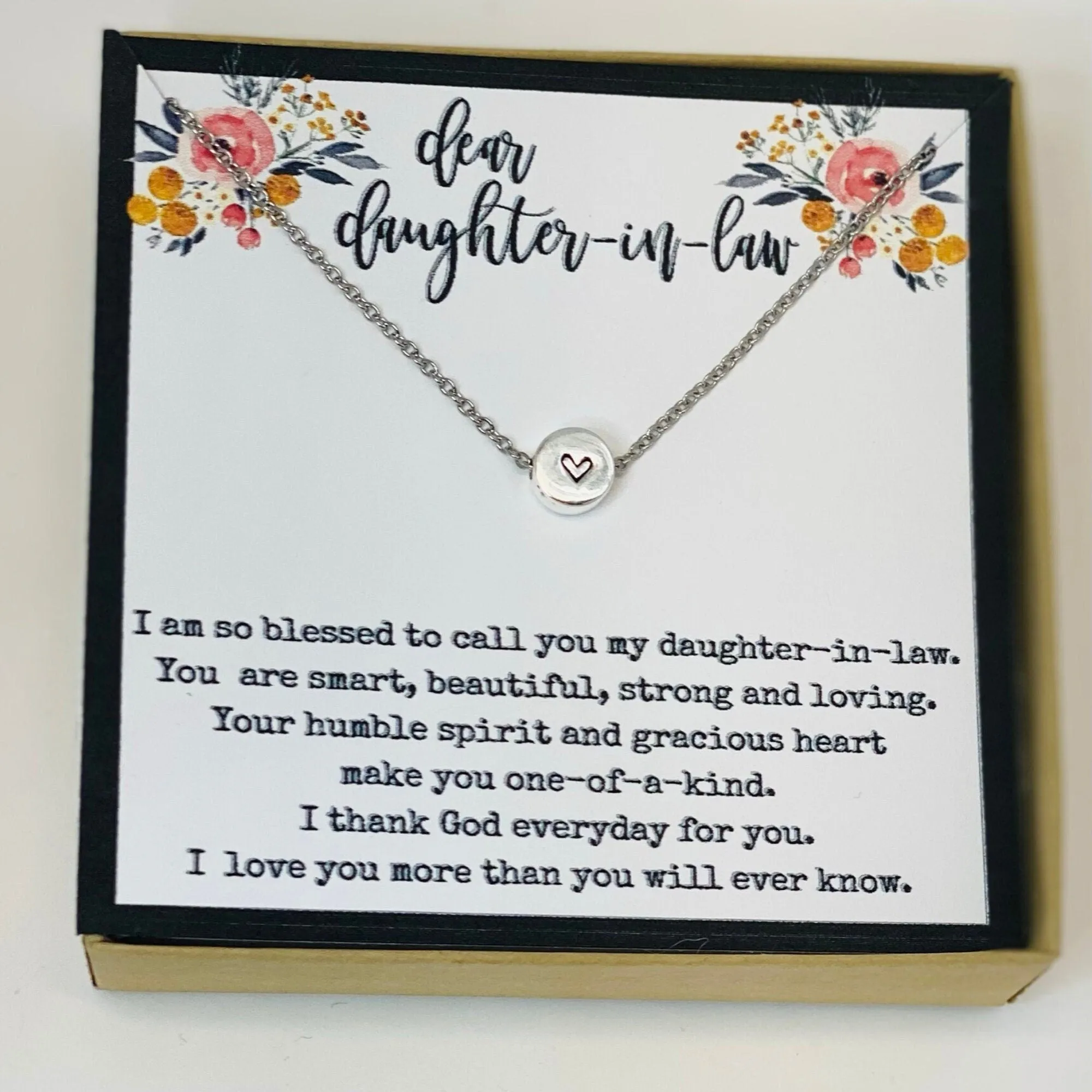Daughter in law necklace, Daughter in law wedding gift, Daughter in law birthday card, Daughter in law gift on wedding day, Daughter-in-law