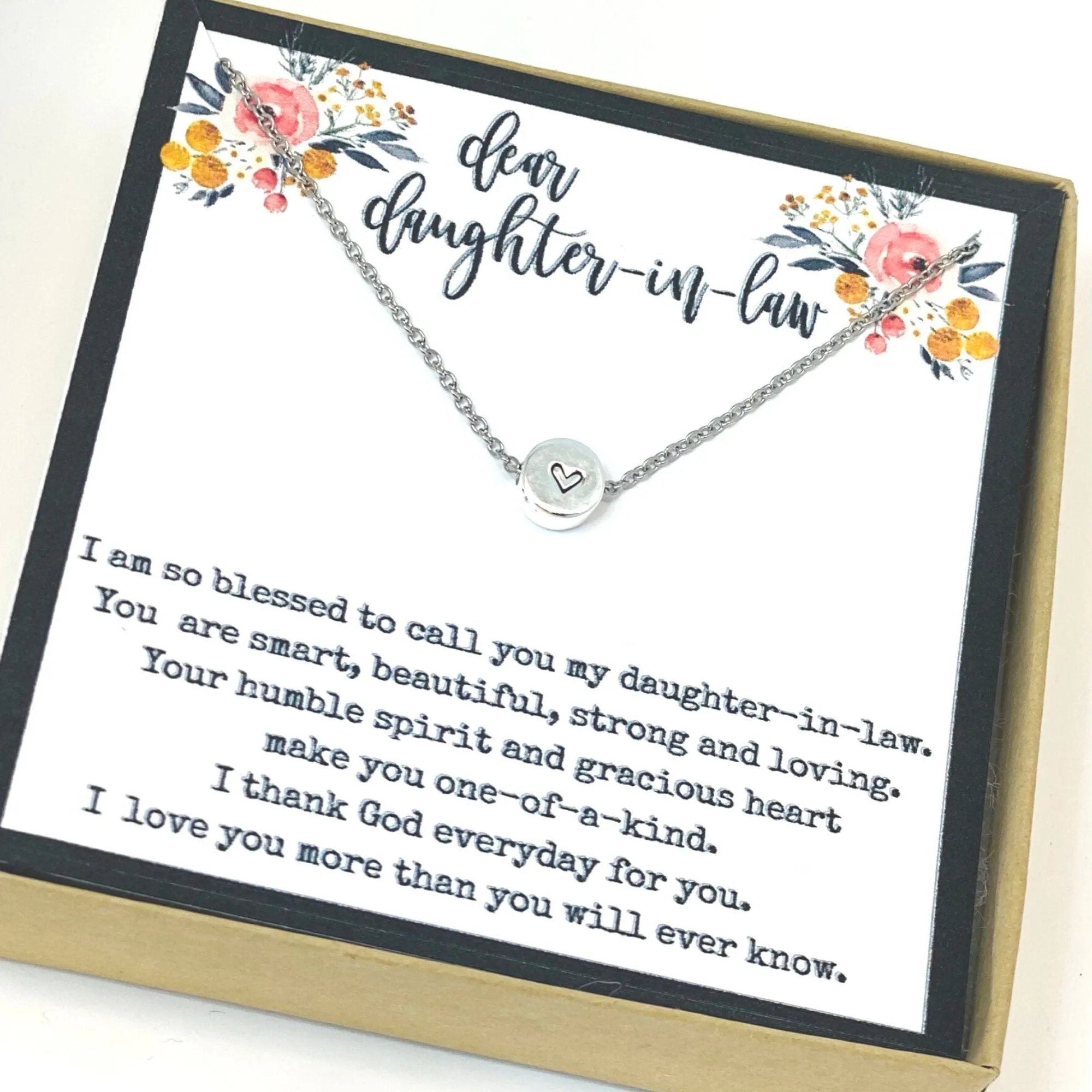Daughter in law necklace, Daughter in law wedding gift, Daughter in law birthday card, Daughter in law gift on wedding day, Daughter-in-law