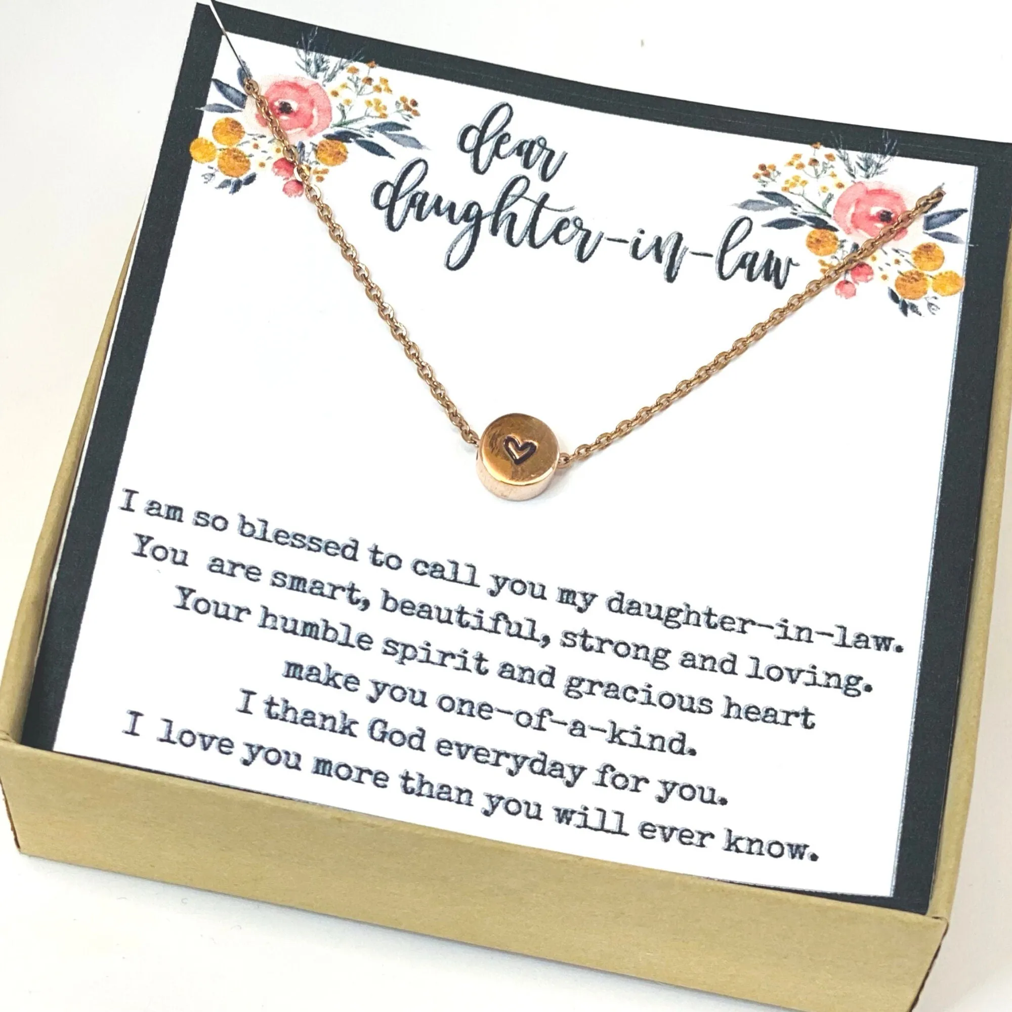 Daughter in law necklace, Daughter in law wedding gift, Daughter in law birthday card, Daughter in law gift on wedding day, Daughter-in-law