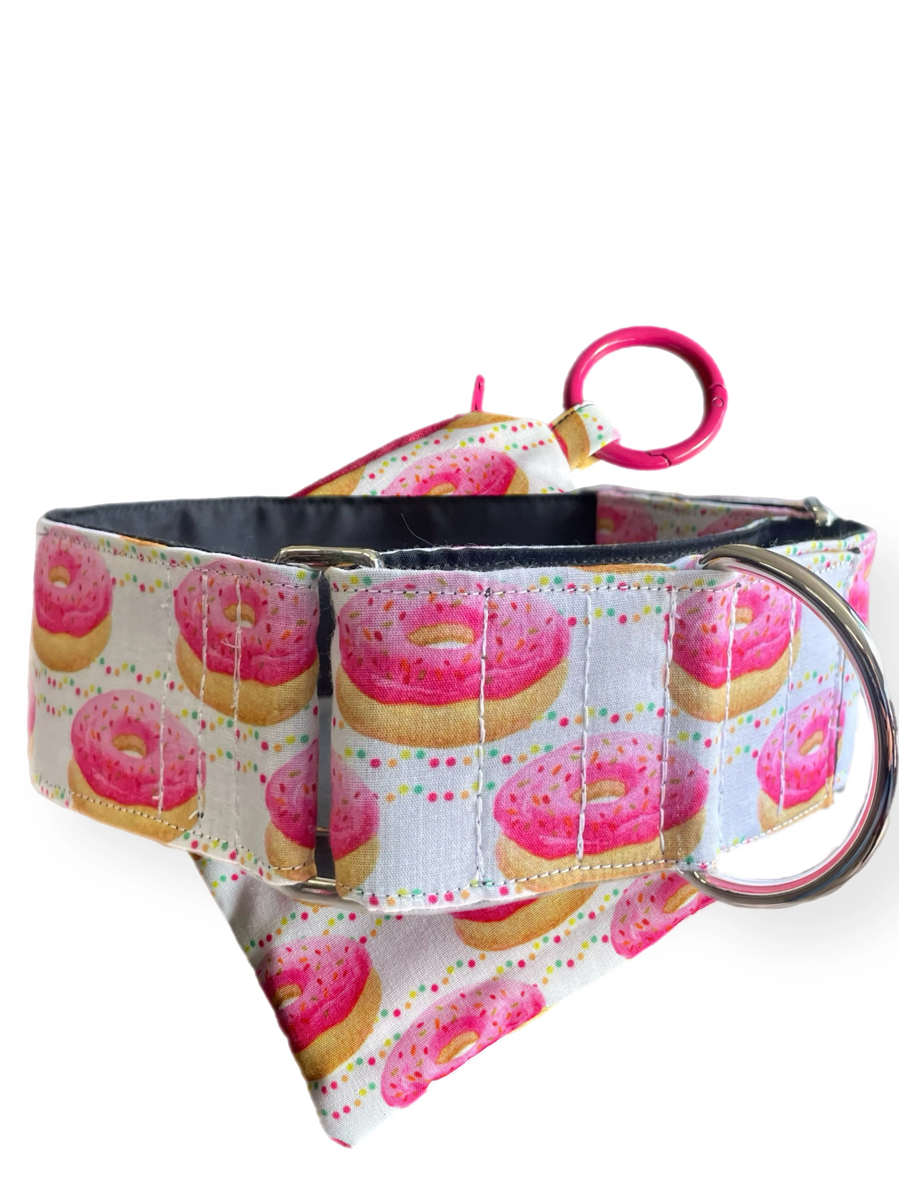 Delicious Donuts Martingale collar greyhound wide super soft cotton fabric