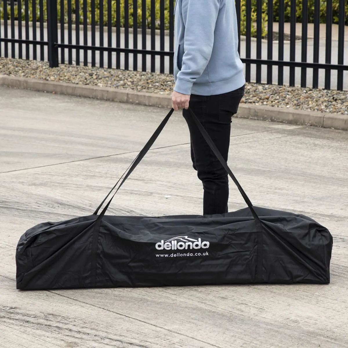 Dellonda Premium 3 x 4.5m Pop-Up Gazebo, Heavy Duty, PVC Coated, Water Resistant Fabric, Supplied with Carry Bag, Rope, Stakes & Weight Bags - Beige Canopy