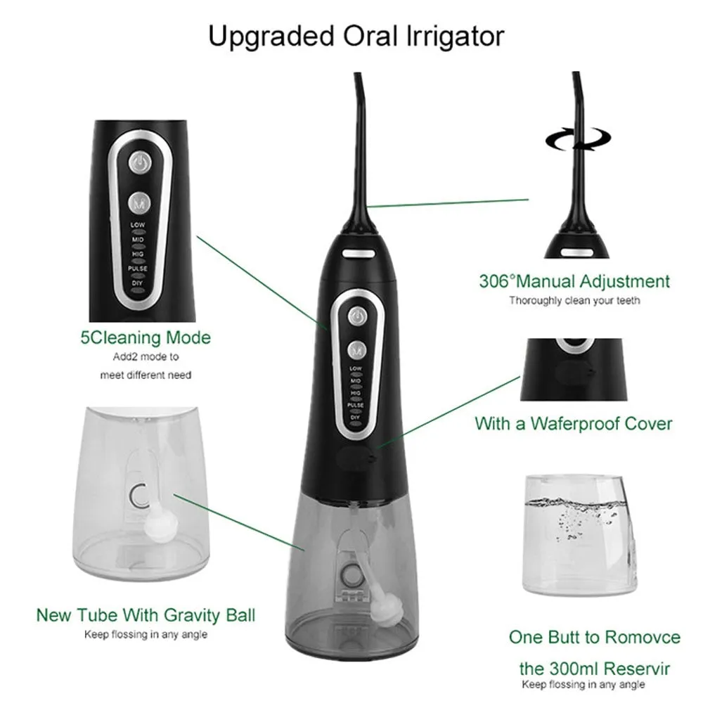 Dental Water Jet 300ML Water Flosser Teeth Whitening