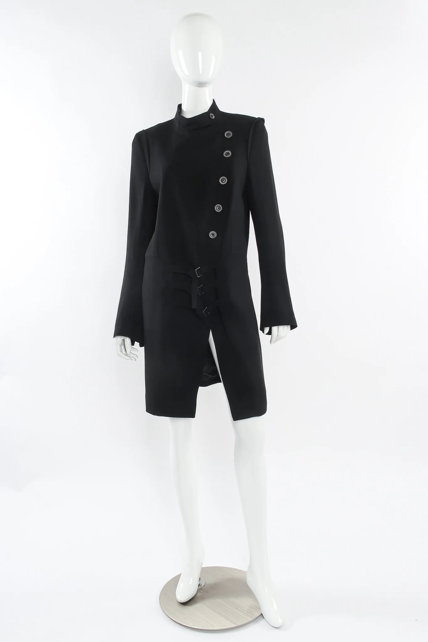 Diagonal Breasted Wool Jacket