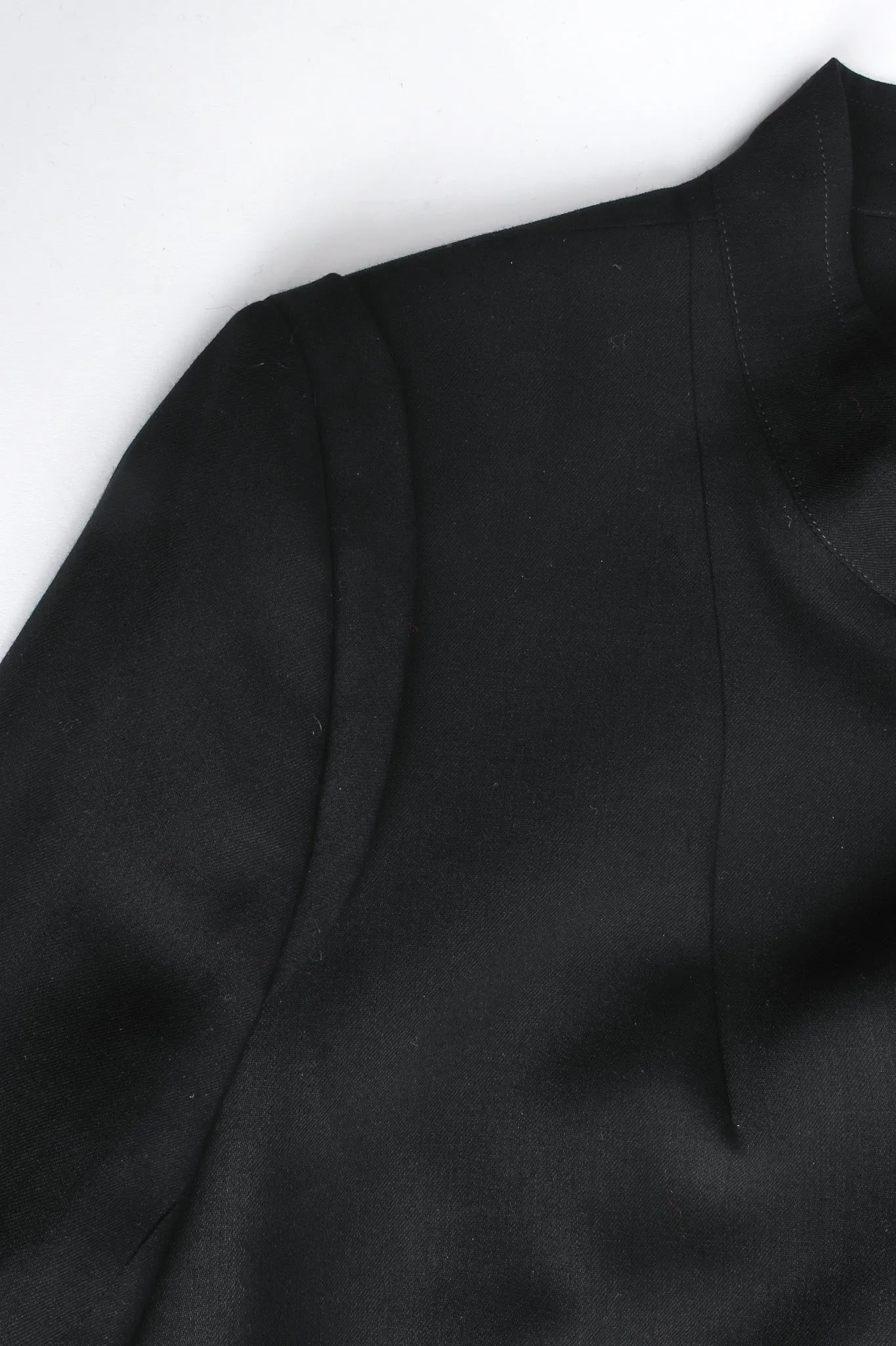 Diagonal Breasted Wool Jacket