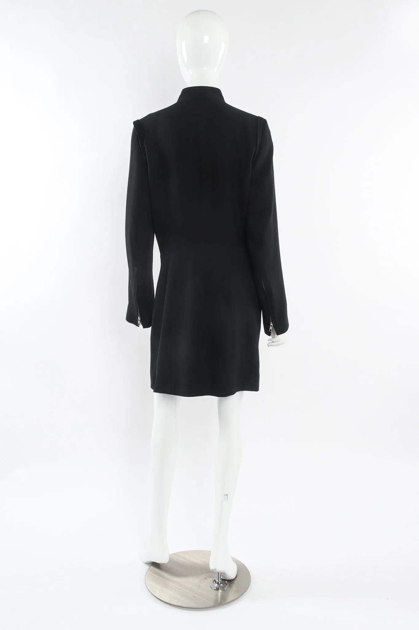 Diagonal Breasted Wool Jacket