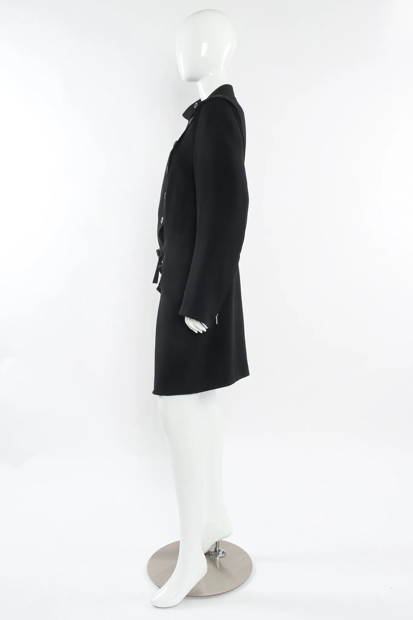 Diagonal Breasted Wool Jacket
