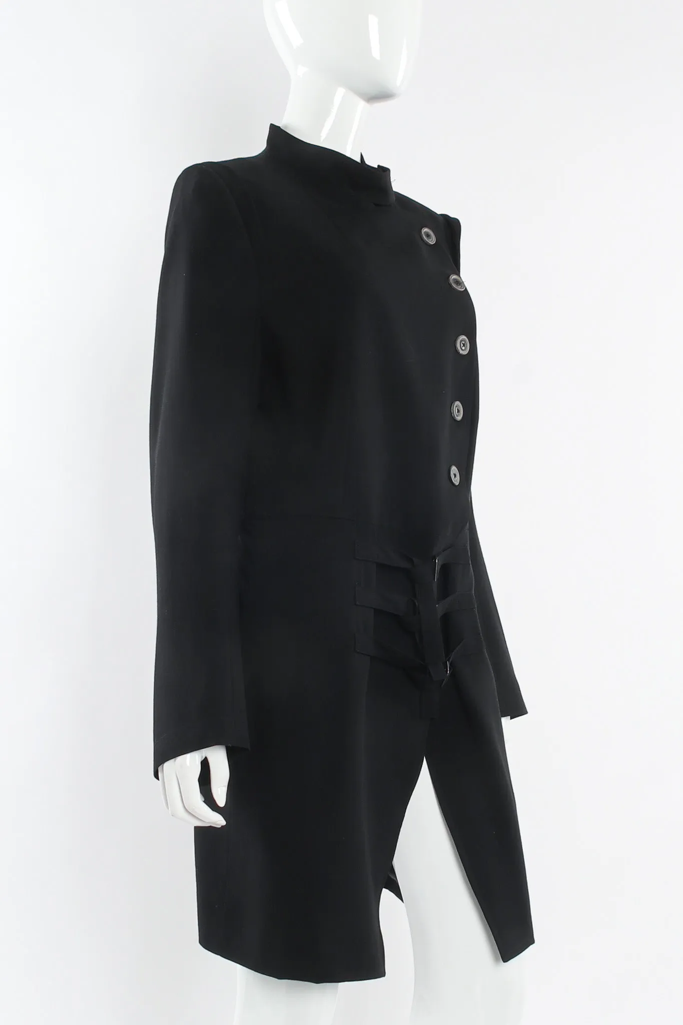 Diagonal Breasted Wool Jacket