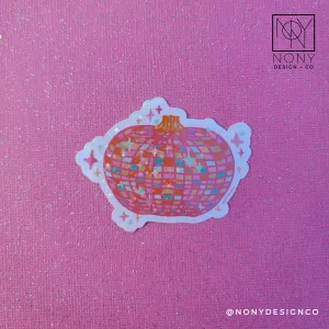 Disco Pumpkin Sticker
