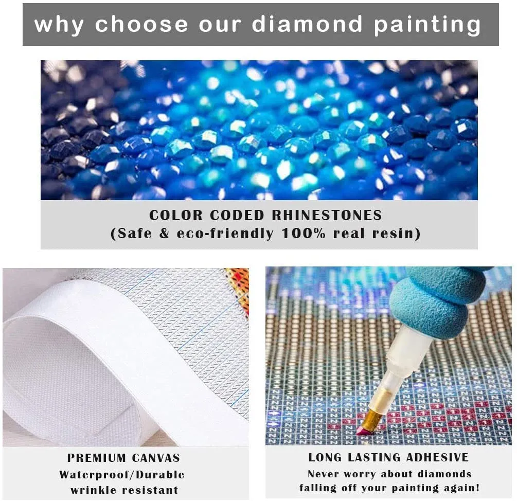 DIY 5D Diamond Art Full Drill Embroidery Painting Kit | Home Wall Art Décor | Colorful Ice Cream | 11.8×11.8" | The Perfect Relaxation Gift
